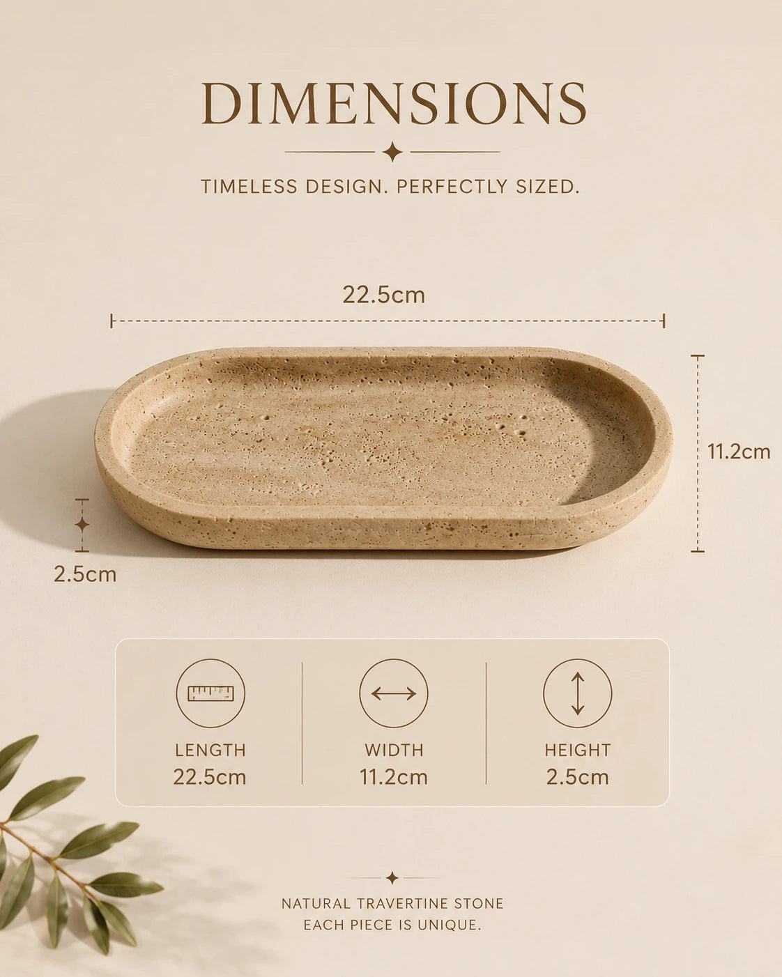 Monari Aura™ Travertine Tray